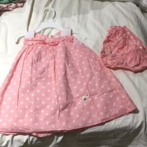 Dylan & Abby 24m pink white dress bloomer worn 1x